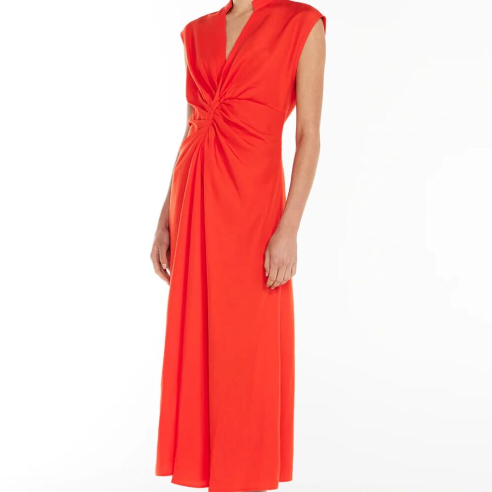 NWT! Manning Cartell Summer Blaze Midi Dress, US 6, Color Poppy (Red/Orange)
